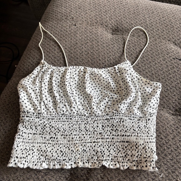 La Hearts Tops - Black floral print tank top